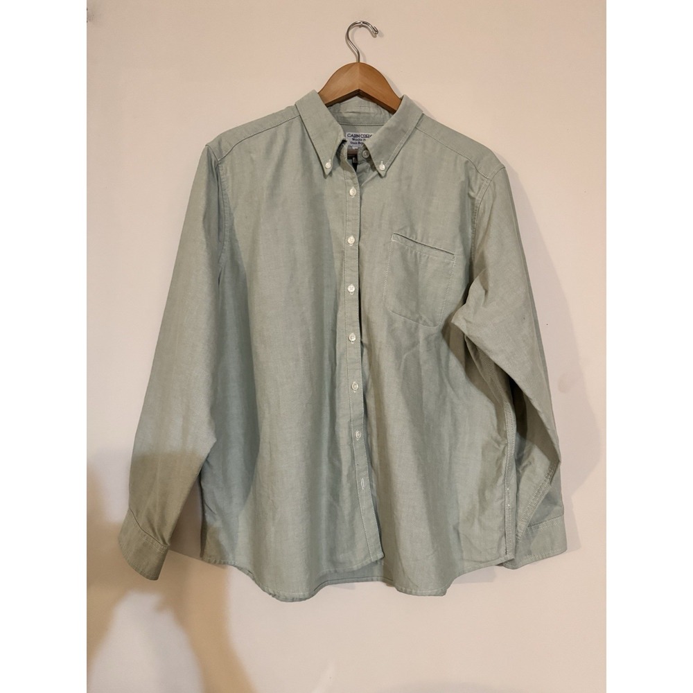 Cabin Creek Wrinkle/stain Resistant Cotton Shirt Dress Button Up Women's 20w
